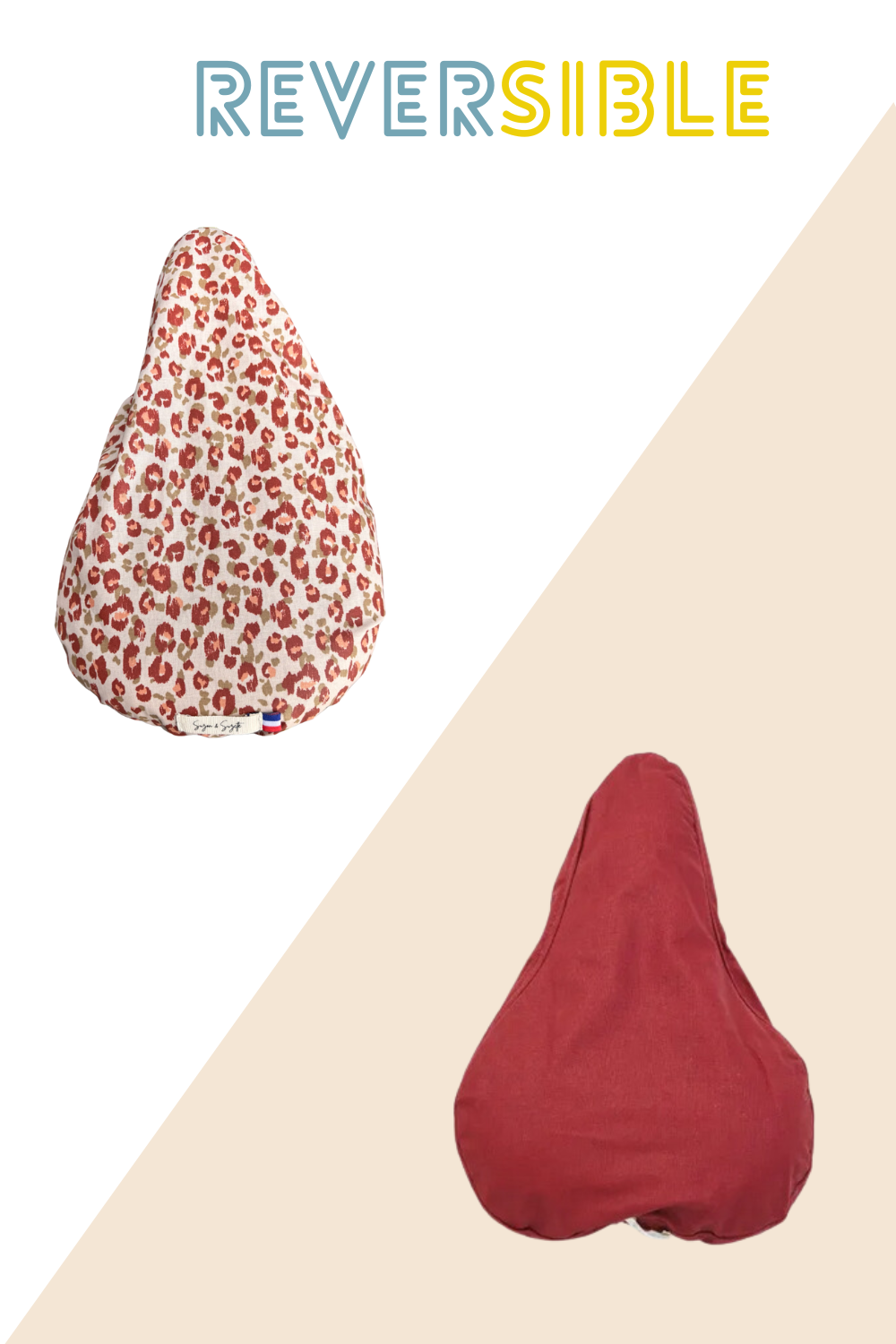 Couvre selle bordeaux/safari (extra large anti pluie) - 1